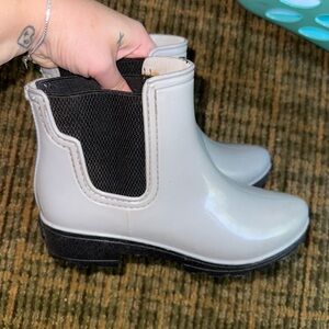 Gray Chelsea Boots
